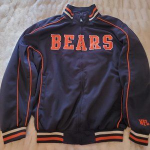 Chicago Bears Track Jacket NFL Medium Double Lined